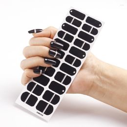 Nail Stickers Classic Black Easy Use Polish Colorful Decor For Nails Full Cover Decals Manicure Women