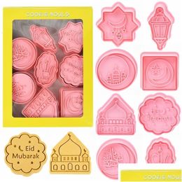 Baking Moulds Mods Eid Mubarak Biscuuit Mold Moon Star Cookie Cutter Diy Cake Tools Islamic Muslim Ramadan Kareem Party Home Decor S Dhlz4