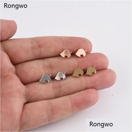 Stud Animal Crossing Animation Game Cute Small Earrings Gold Sier Colour Leaves For Woman Aesthetic Jewellery Drop Delivery Dhwni