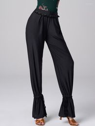 Stage Wear 2023 Style Women's High Waist Slimming Modern Dance Practise Latin Pants 6055