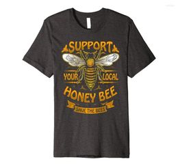 Men's T Shirts Tshirt Support Your Shirt Women Novelty Save The Bees Keeper T-Shirt Funny Men Local Honey Bee