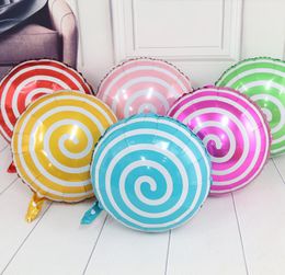 Party Decoration 10pcs 18inch Colorful Candy Foil Balloons Lollipop Helium Children's Day Baby Shower Birthday Wedding Supplies Decor