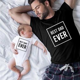 Family Matching Outfits Family Matching Clothing - Dad's Best Baby Ever - Dad and Me Shirts - Dad Daughter Son Baby T-shirt - First Dad's Day Gift G220519
