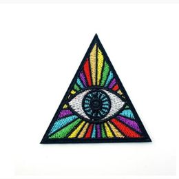 EYE Size:6.9x6.9cm Iron On Patch Embroidered Applique Sewing Clothes Stickers Garment Apparel Accessories Badges