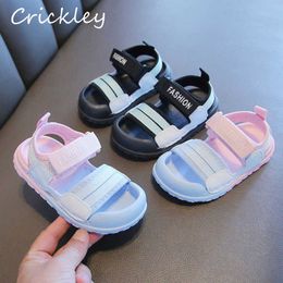 Sandals Gradient Colour Boys Girl's Sport Sandal Fashion Hook Loop Breathable Children Sandals Anti Slip Toddler Kids Summer Shoes AA230518