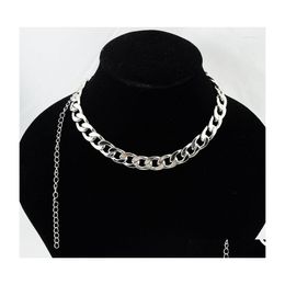 Pendant Necklaces Fashion Wild Cool Wind Necklace Punk Rock Personality Chain Hip Hop Thick Neck Drop Delivery Jewelry Pendants Dhvbd