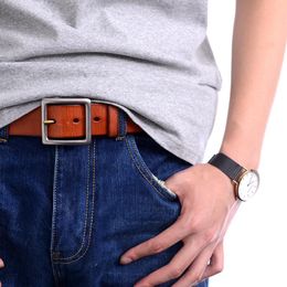 Belts Men's Handmade Leather Belt Top Quality Full Grain Cowhide Luxury Stainless Steel Buckle Jeans Fashion Casual LengthenedBelts