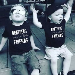 Family Matching Outfits 1 Brother Made Best Friend Boy Brother T-shirt Family Matching T-shirt Children's Fashion Cool Tps T-shirt Summer T-shirt G220519
