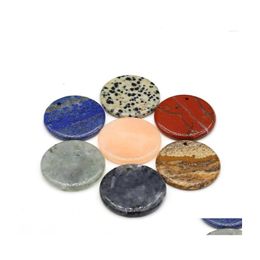 Pendant Necklaces Natural Stone Pendants Reiki Heal Lapis Lazi Onyx Drill Hole For Jewelry Making Diy Women Necklace Party Gifts Dro Dh258