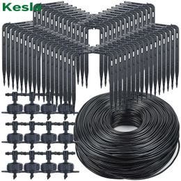 Other Garden Supplies KESLA Greenhouse Drip Irrigation 4-way 3/5mm Drip Arrow 2-way Transmitter Irrigation Watering System for Bonsai Garden 10/20set G230519