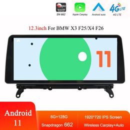 12.3inch Android 11 SN662 Car Multimedia Navigation Player Carplay For BMW X3 F25 X4 F26 CIC NBT Car Radio GPS Navi Monitor