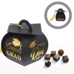 Gift Wrap 10pcs Graduation Hat Shaped Boxes Sweets With Tassel Party Favors