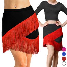 Stage Wear Women Fingers Tassels Mini saia Ballroom Latin Tango Salsa Distestre de Awear Samba Chacha Dancing