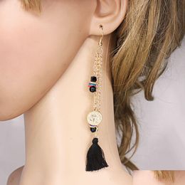 Dangle Chandelier Long Chain Tassel Earrings For Women Bohemian Bead Earring Ear Statement Jewellery Gifts Korean Fashion Dro Dhgarden Dhwyg