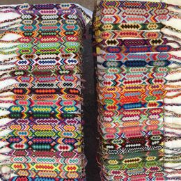 Chain 50PcsLots Multicolor Vintage Bohemian Braided Cotton Rope Cuff Wristbands Ethnic Anklet Bracelets For Men Women 230518