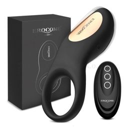 Adult Toys 8 Vibration Mode Wireless Remote Control Penis Rings Silicone Vibrator for Men Couple Adult Sex Toy 230519