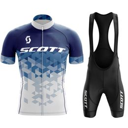 Cycling Jersey Sets SCOTT Cycling Jersey Sets Cycling Bicycle Suit Bicycle Short Sleeve Cycling Clothing Bike Maillot Cycling Jersey Bib Shorts P230519