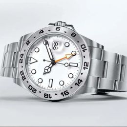 2 Farbauswahl Beste 42 mm 2813 Uhrwerk Armbanduhren mit Asia 2813 modifiziertem Explorer White Dial Black II Herrenuhr df81212