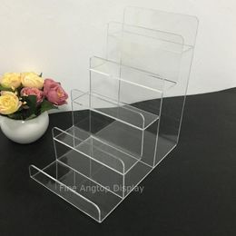 Jewellery Pouches Clear Acrylic 5 Tier Wallet Display Stand Purse Holder Show Racks