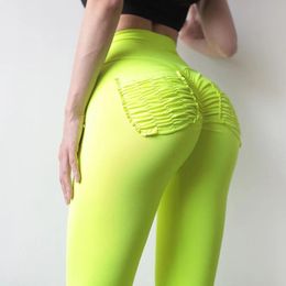 Capris NEW Women Hip Up Yoga Leggings High Waisted Abdomen Scrunch Booty Skinny Long Pencil Pants Workout Gym Fitness Trousers