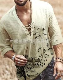 Hot Style Men's Shirt Sleeve T-shirt In The Chest with Printing