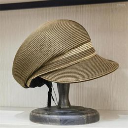 Berets 202302-may-24-xx INS Drop Japan Grass Classic Big Style Sboy Cap Leisure Lady Octagonal Hat Men Women Visors