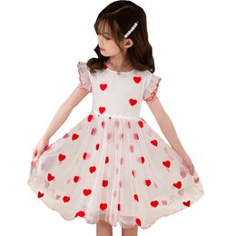 Girl's Dresses Girl Dresses Heart Pattern Girls Summer Dress Sleeveless Dress Girls Teenage Girl Clothes 6 8 10 12 14 230519