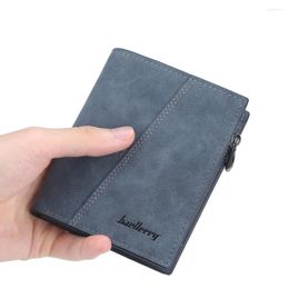 Wallets Vintage Men Leather Wallet Short Slim Male Purses Money Holders Bag