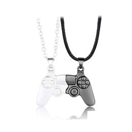 Pendant Necklaces Cross Border Game Console Handle Couple Necklace Magnet Stone Personalised Mens And Womens Valentines Day G Drop D Dhqyk