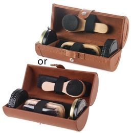 Shoe Parts Accessories Shine Detailing Set Shoes Brushes Polish Cloth Everyday Care Kit Leather Cleaning 230518