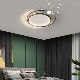 Chandeliers Black/Gold Led Chandelier Light For Living Room Bed Decoration AC110-220V Star Projection Modern Lighting