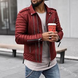 Men's Jackets Leather Jacket Men Winter Motorcycle Zipper PU Mens Lapel Collar Casual Fashion Street Autumn Black Coat S-5XL Designer Jacket Biker Jacket 909 703