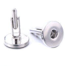 DIY Round Snap Jewellery Snap Cuff Men Women Cufflinks Button Tie Clip Snap Stickpin Fit 18mm Snap Buttons Press Jewellery