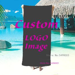 Customise Logo Brand Beach Towel Summer Towels Bathroom Personalise DIY Pattern Bath Towel Swim Gift Towels Travel Quick Dry