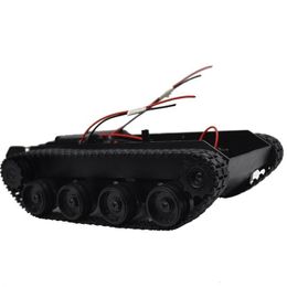 ElectricRC Car Rc Tank Smart Robot Chassis Kit Rubber Track Crawler For Arduino 130 Motor Diy Toys Children Remote Control 230518