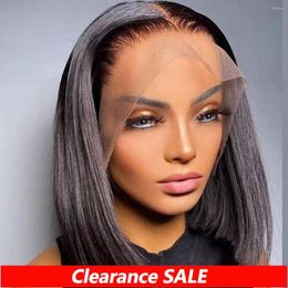Tuneful Bob Wigs Lace Frontal Human Hair For Women 180% Bone Straight Pre Pucked Short