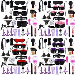 Adult Toys Erotic Bed Restraints Sex Toys Couples Flirt Bondage Kit Fetish Sm Game Set Sex Cosplay Supplies Masturbator Penis Rings N7YC L230519