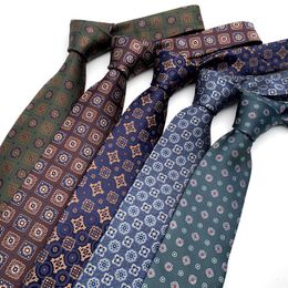 Neck Ties Vintage Jacquard 8 CM Tie for Men Formal Business Wedding Necktie High Quality Gentleman Dress Suit Men s Gift 230519