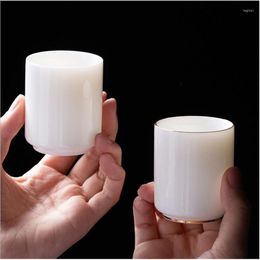 Cups Saucers Teacup Master Cup Handmade White Porcelain Tea Golden Set Single Small Bowl