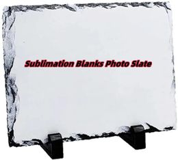 Sublimasyon Boşlukları Fotoğraf Slate Boş Rock Plak Taş Kaynakları Isı Transferi Baskı Fotoğraf Çerçevesi Özelleştirilmiş