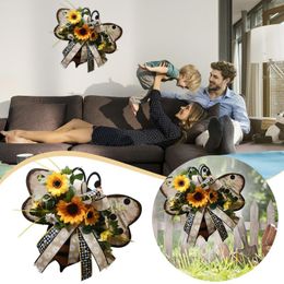 Decorative Flowers Sunflower Wreath Summer Decorated Farmhouse