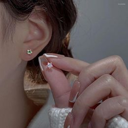 Stud Earrings Women Delicate Tiny Star Rhinestone Ear Multi-color Sweet Simple Girl Fashion Jewellery