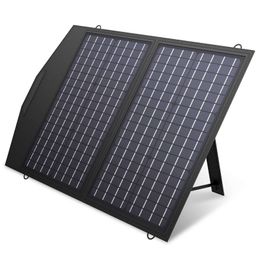 ALLPOWERS 60/100/120W Foldable Solar Panel Portable Solar Charger for Most Solar Generator Portable Power Station Laptops RV