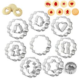 Baking Moulds Metal Easter Pastry Cookie Cutter Set Mini Christmas Cookies Making Mould Stainless Steel Sand Biscuit Cutters Mold 230518