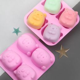 Baking Moulds 4-even Cute Groundhog Cake Mold Kitchen Silicone DIY Handmade Soap Mould 733