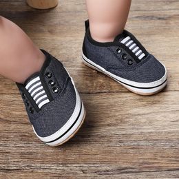 First Walkers Adorable Baby Boy Spring & Autumn Soft Sole Casual Shoes: Retro Striped Non-slip 0-12 Months