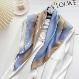 2021 Summer Luxury Brand Silk Scarf Square Women Shawls Wraps Fashion Office Lady Small Hair Neck Hijabs Foulard Bandana 70*70cm G220513