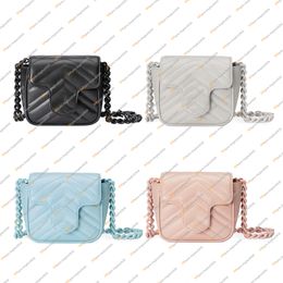 Ladies Fashion Casual Designe Luxury Square Quilting Mini Chain Bag Bumbag Waist Bags Fanny Pack Crossbody Shoulder Bag TOP Mirror Quality 739599 Pouch Purse