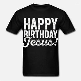 Men's T Shirts Happy Birthday Jesus Christian Merry Christmas T-Shirt