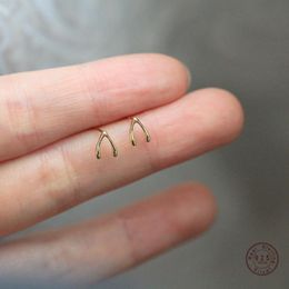 Stud Earrings 925 Sterling Silver French Simple Tree Branch Hone Geometric Women Creative Personality 14k Gold Plating Jewelry